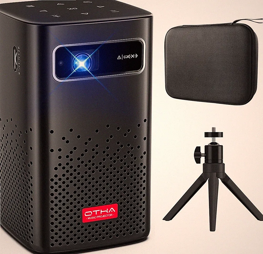 OTHA C900 Mini Beamer DLP 3D Projektor Full HD Support WLAN Akku Bluetooth