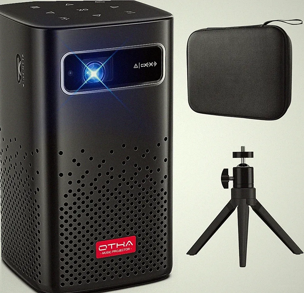 OTHA C900 Mini Beamer DLP 3D Projektor Full HD Support WLAN Akku Bluetooth