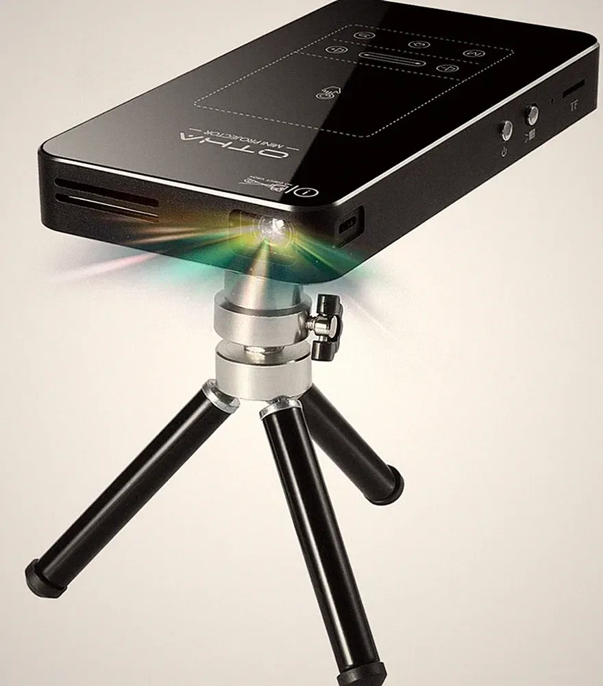 Otha DO5E Android Mini Tragbarer Projektor DLP Wiederaufladbar 1080p Full HD