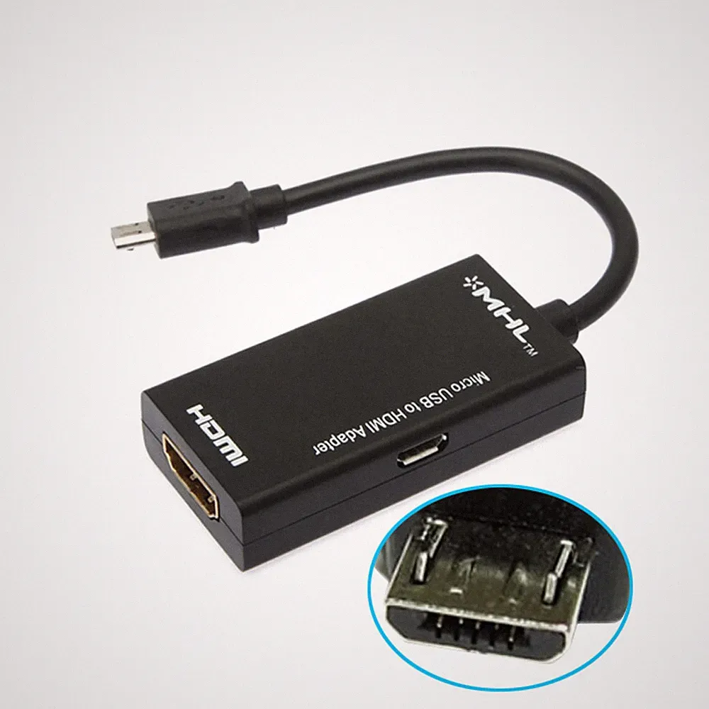 P08 USB Micro B MHL auf HDMI Adapter, 17cm, Smartphone, Tablet, PC zu TV, Beamer