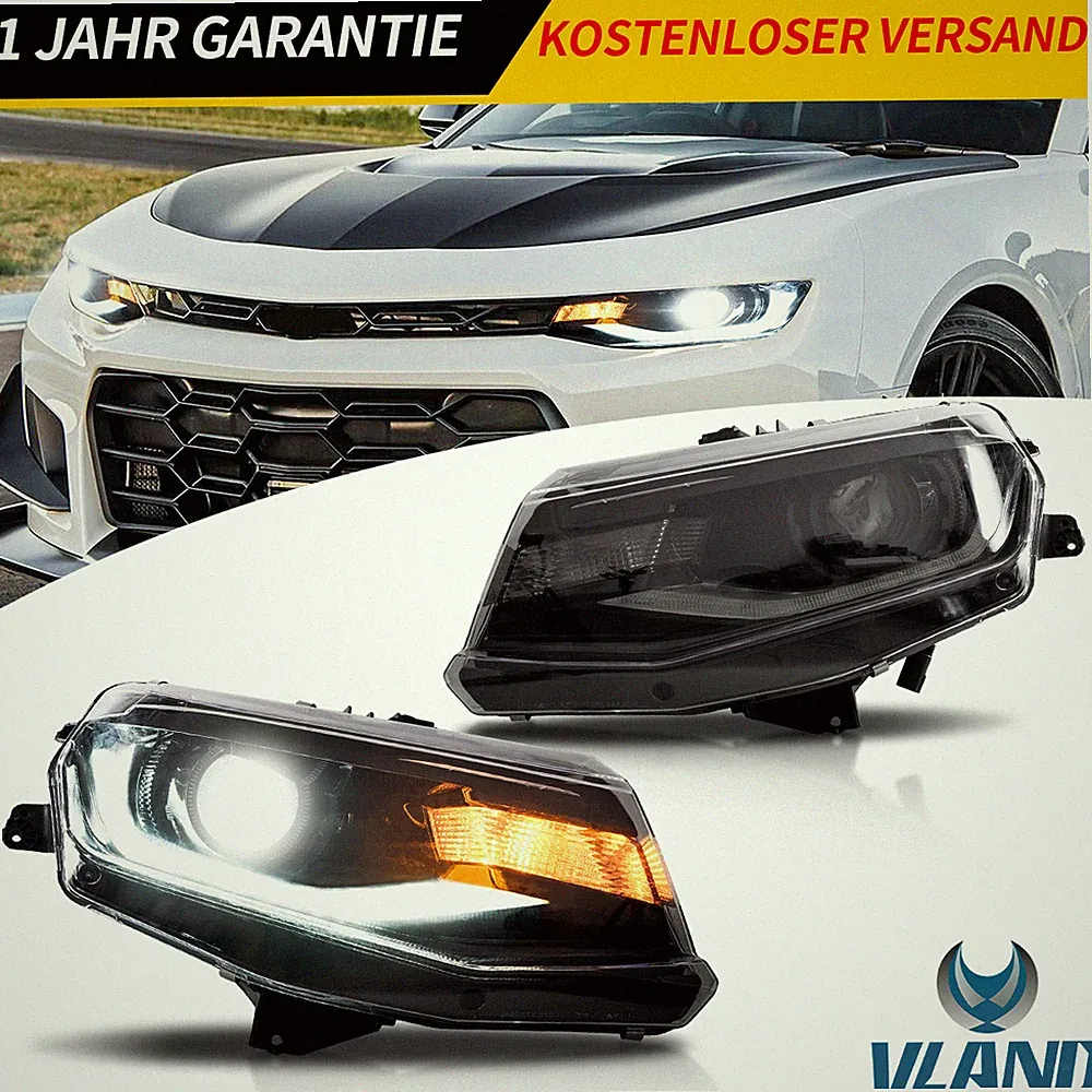Paar LED Scheinwerfer Für 2016 2017 2018 Chevrolet Camaro LS LT SS Plug and Play