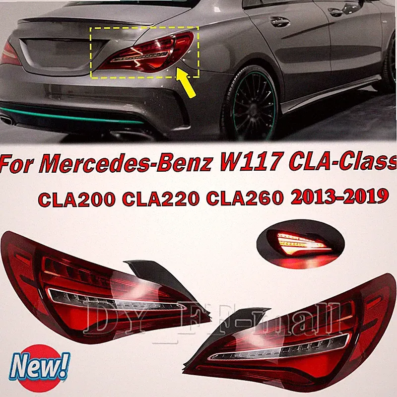 Paar Upgrade für Mercedes-Benz CLA W117 2013-2019 Voll LED Rückleuchten Montage