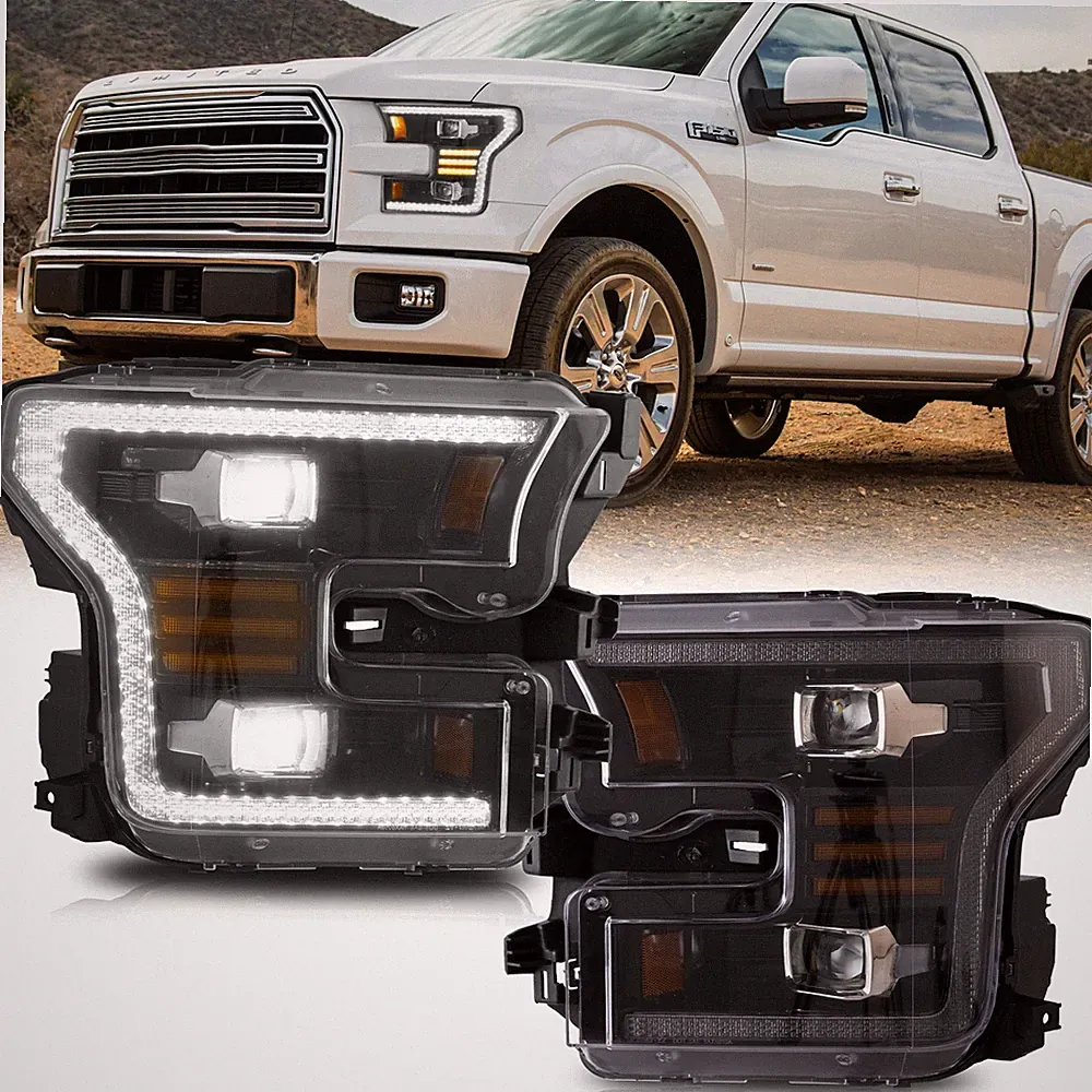 Paar VLAND LED Scheinwerfer Für 2015-2017 Ford F-150 SVT Raptor Animation