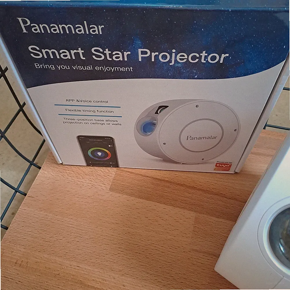 Panamalar Smart Star Projector Tuya, 1080p LED, App-/Sprachsteuerung, Weiß
