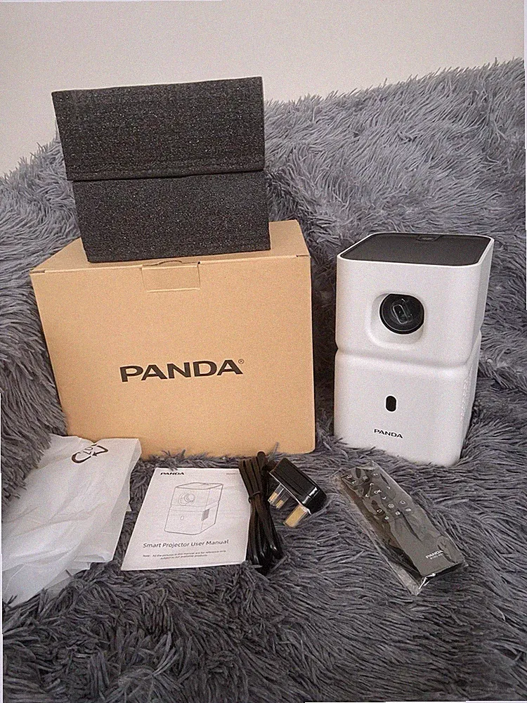 Panda PF03 Tragbarer Beamer 4K Full HD 1280×720 Android WiFi 6 LED Heimkino