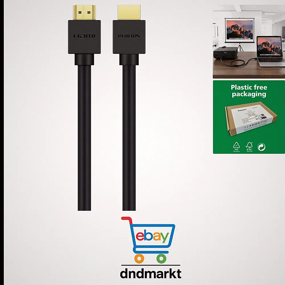 Philips 8K HDMI-Kabel 2M Ultra-Hochgeschwindigkeit 48 Gbit/s HDR Dolby Atmos...