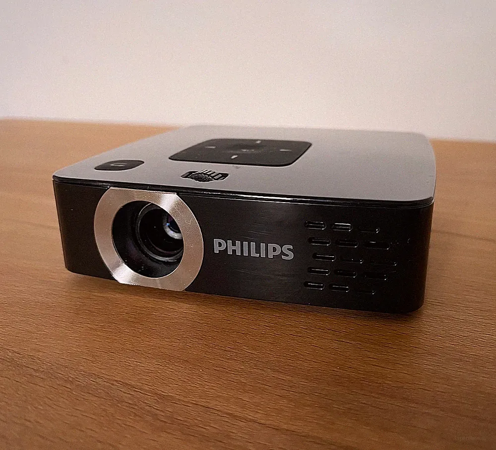 Philips PicoPix PPX248 Taschenbeamer Mini-Projektor (80 Lumen, LED, HDMI, Akku)