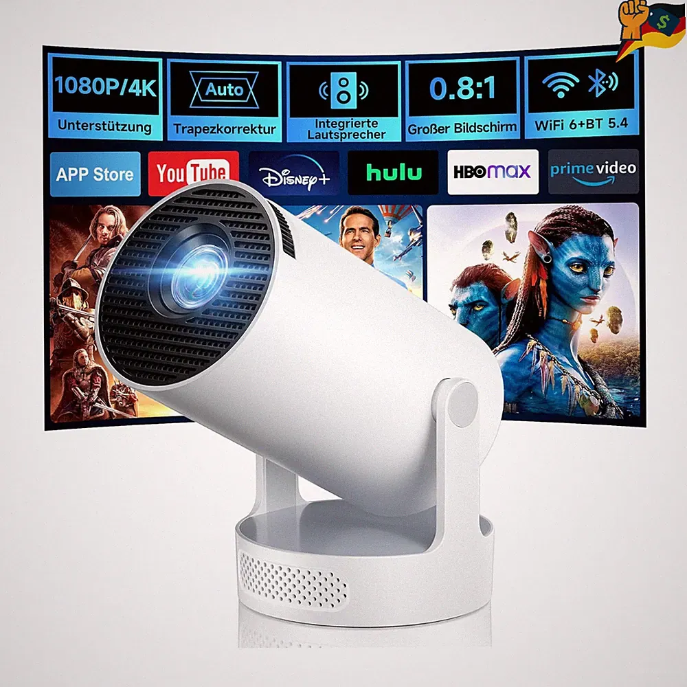 Philosent Smart Projektor 4K WiFi 6 Bluetooth 54 Auto 1080P