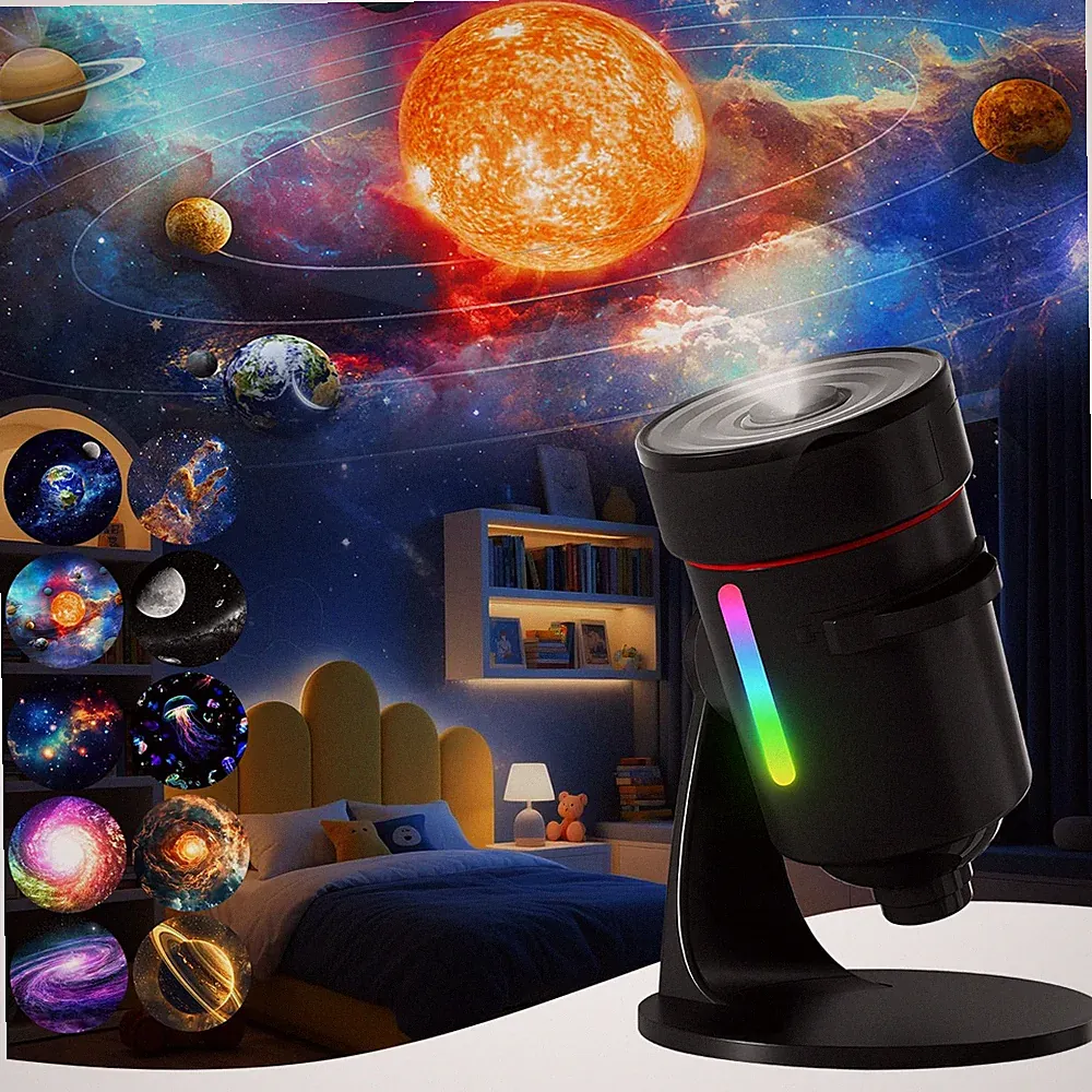 Planetarium Projektor Sternenhimmel Projektor mit 4K HD Planet Discs 360°