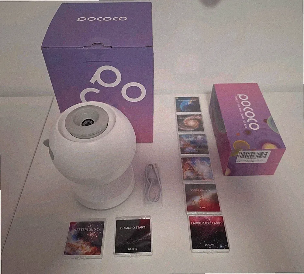 POCOCO Sternenhimmel Projektor, LED Galaxy Projector, Planetarium mit 8 DISCS