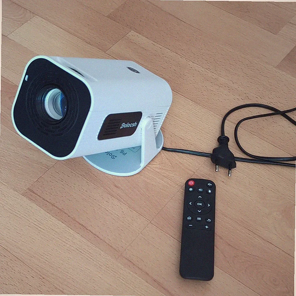 Poloch Desktop-Beamer Projektor Modell Poloch weiß HDMI/USB mit Fernbedienung