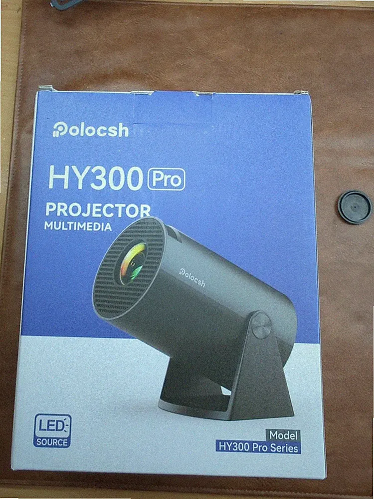 Polocsh Projektor Tragbar 4K Unterstützung Keystone 130′′ Display 50% Zoom Steelgrey