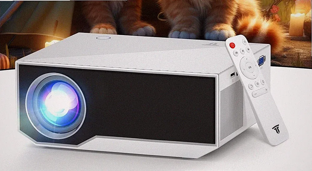 Proiettore Projector Croseau GC06 Weiß LED Bluetooth WiFi, Kompakt, 2024