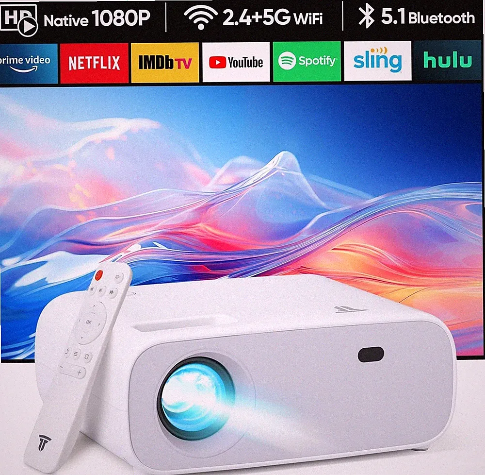 Projektor 2025 18000 Lumen 4K HD Bluetooth WiFi PS5 Switch PC Laptop Video