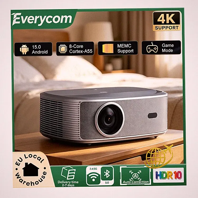 Projektor 3600 ANSI 4K Full HD 1080P HDR10 Android 15 3G+64G Heimkino WiFi6