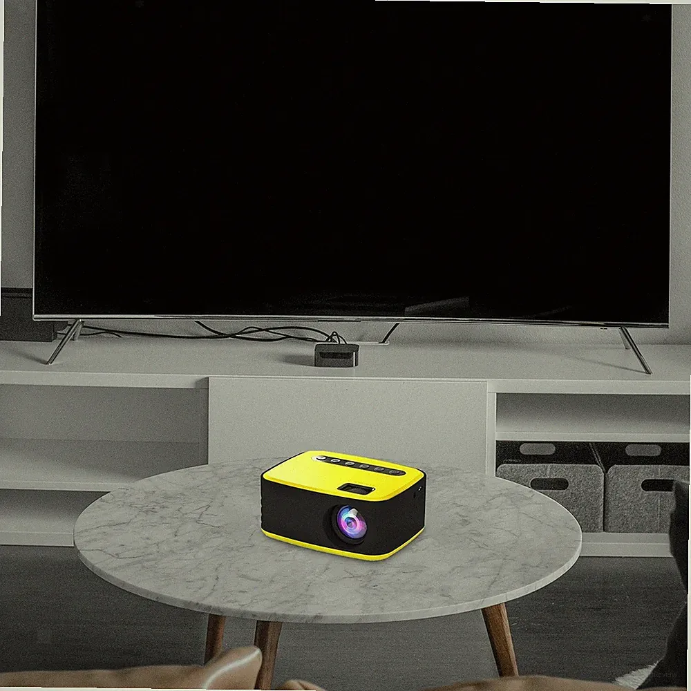 Projektor, Filmprojektor, USB-unterstützt für Filme, Gaming, wiederaufladbarer