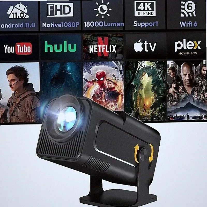 Projektor HY320 1080p 180° - WIFI 6, Bluetooth 5.0, Android 11 - Airplay, DLNA