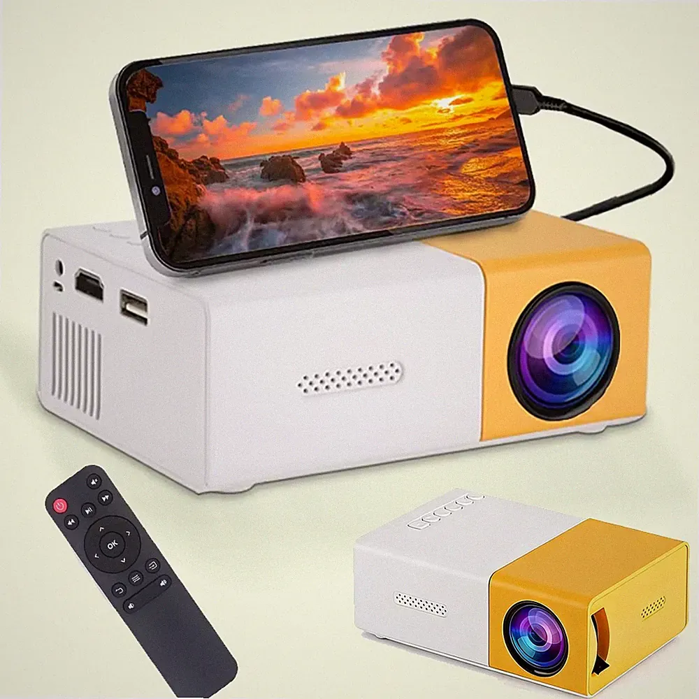 Projektor Tragbarer Taschenprojektor Heimkino-Filmprojektor Mini Beamer 1080P