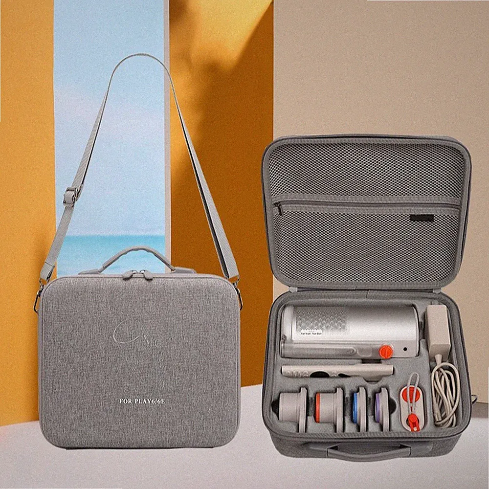 Projektortasche mit großer Kapazität für XGIMI PLAY6 mit Hartschale und EVA-M