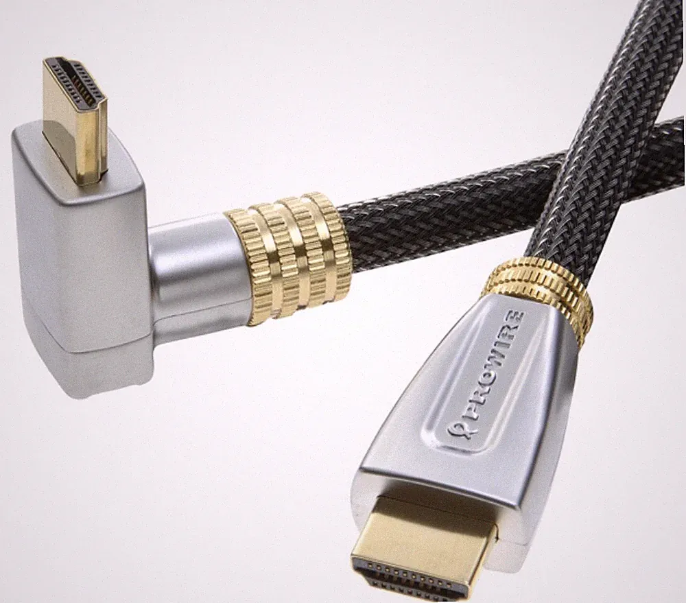 PROWIRE HQ 3m HDMI-Kabel 90° Stecker 4K UHD 3D 1080p Full HD TV LED LCD Beamer