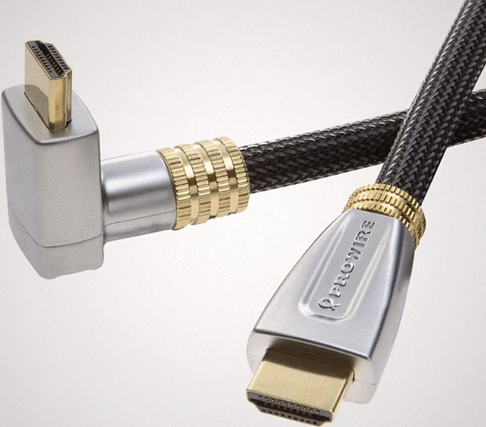PROWIRE HQ 3m HDMI-Kabel 90° Stecker für PC Notebook Monitor Bildschirm Beamer