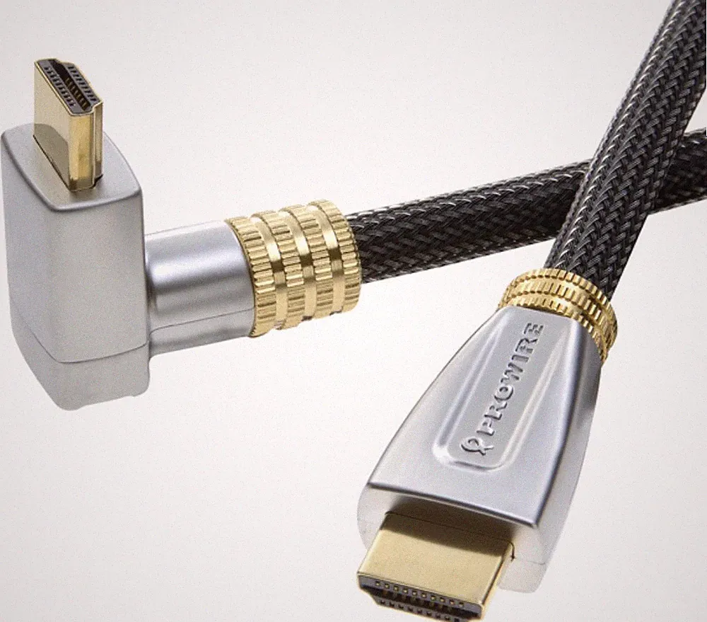 PROWIRE HQ 3m HDMI-Kabel 90° Stecker für PC Notebook Monitor Bildschirm Beamer