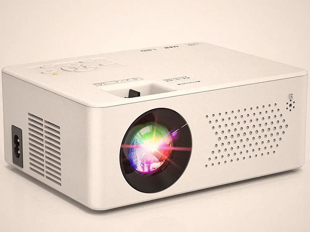 PURSHE Beamer, Mini Beamer 50%-100% Zoom, Zweiwege Bluetooth Full HD 108...