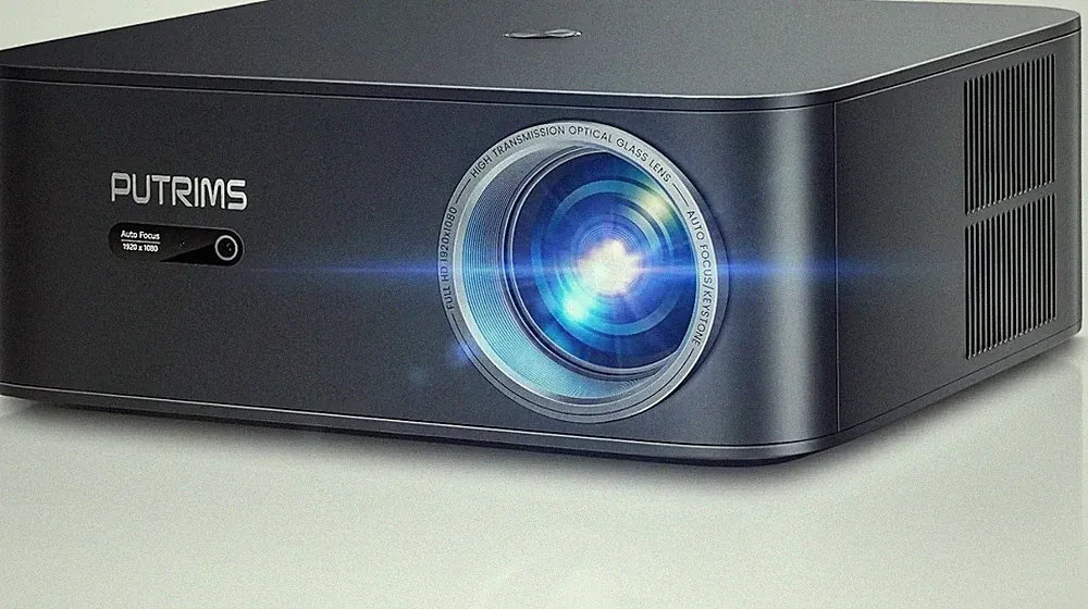 PUTRIMS K12 Smart Beamer 1500 ANSI Google TV Netflix 4K 1080p Autofokus