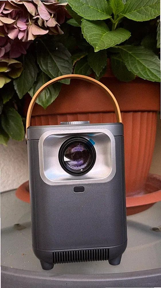 Puxinat Projector, Electric Focus/Car Keystone Correction WiFi 6 BT5.2 Mini Proj