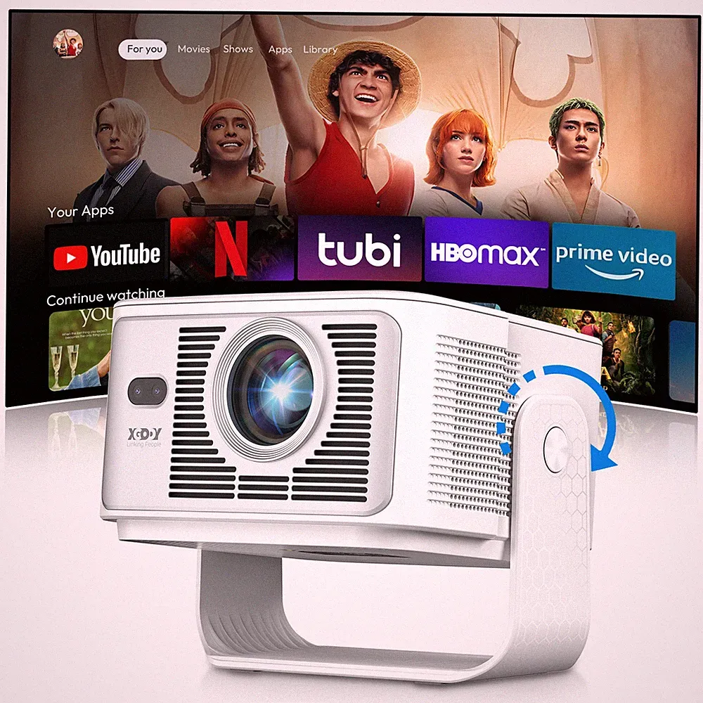 Real 4K Projektor 25000LMS 1080P Full HD Beamer WiFi LED Heimkino HDMI Bluetooth