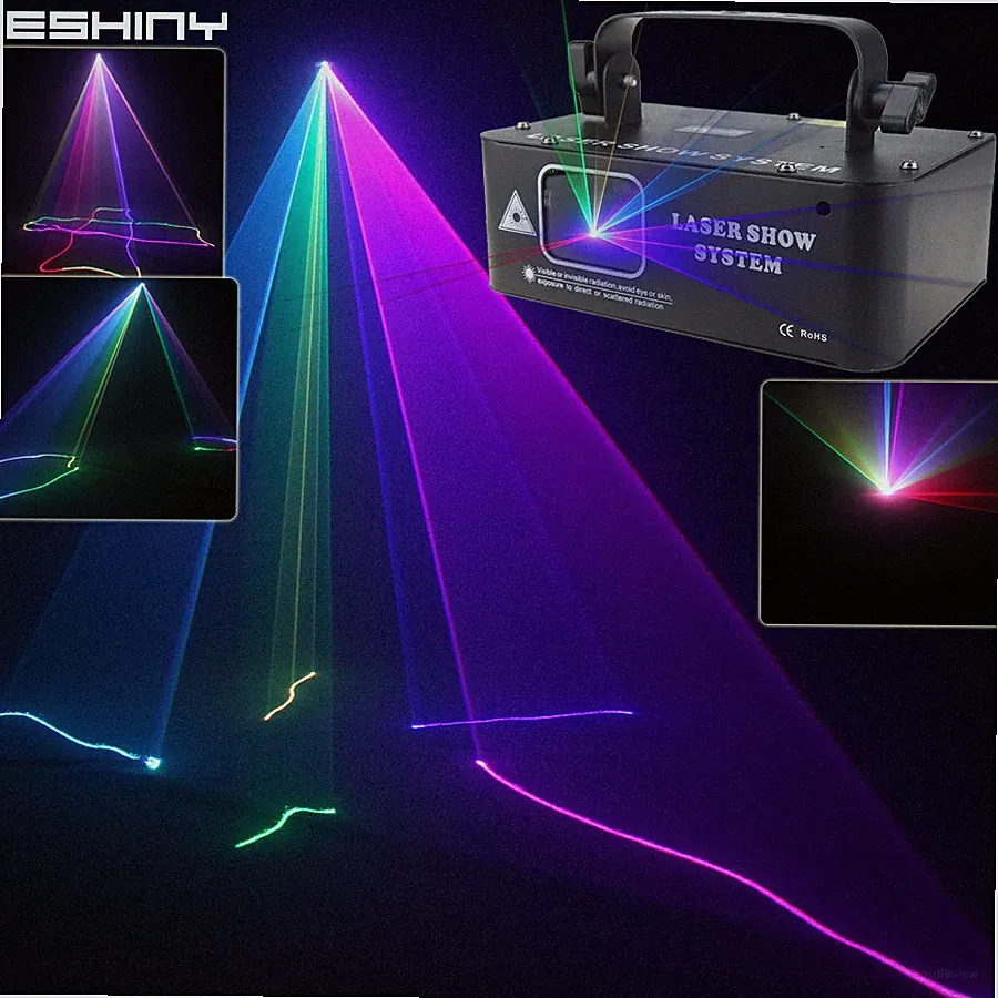 RGB Laser Projektor LED Bühnenlicht Strobe Beam DMX Disco Party DJ Scheinwerfer