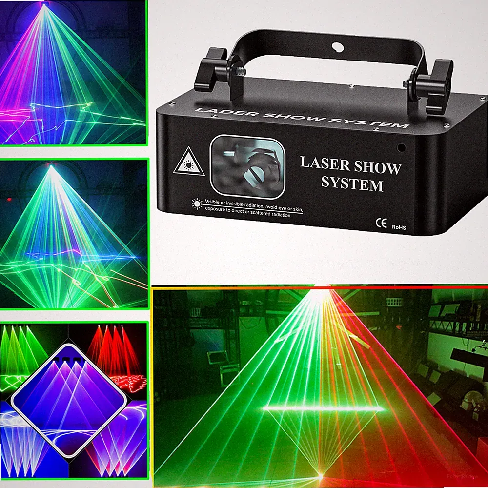 RGB Laser Projektor Strobe Strahler DMX Bühnenlicht Lichteffekt Disco Partylicht