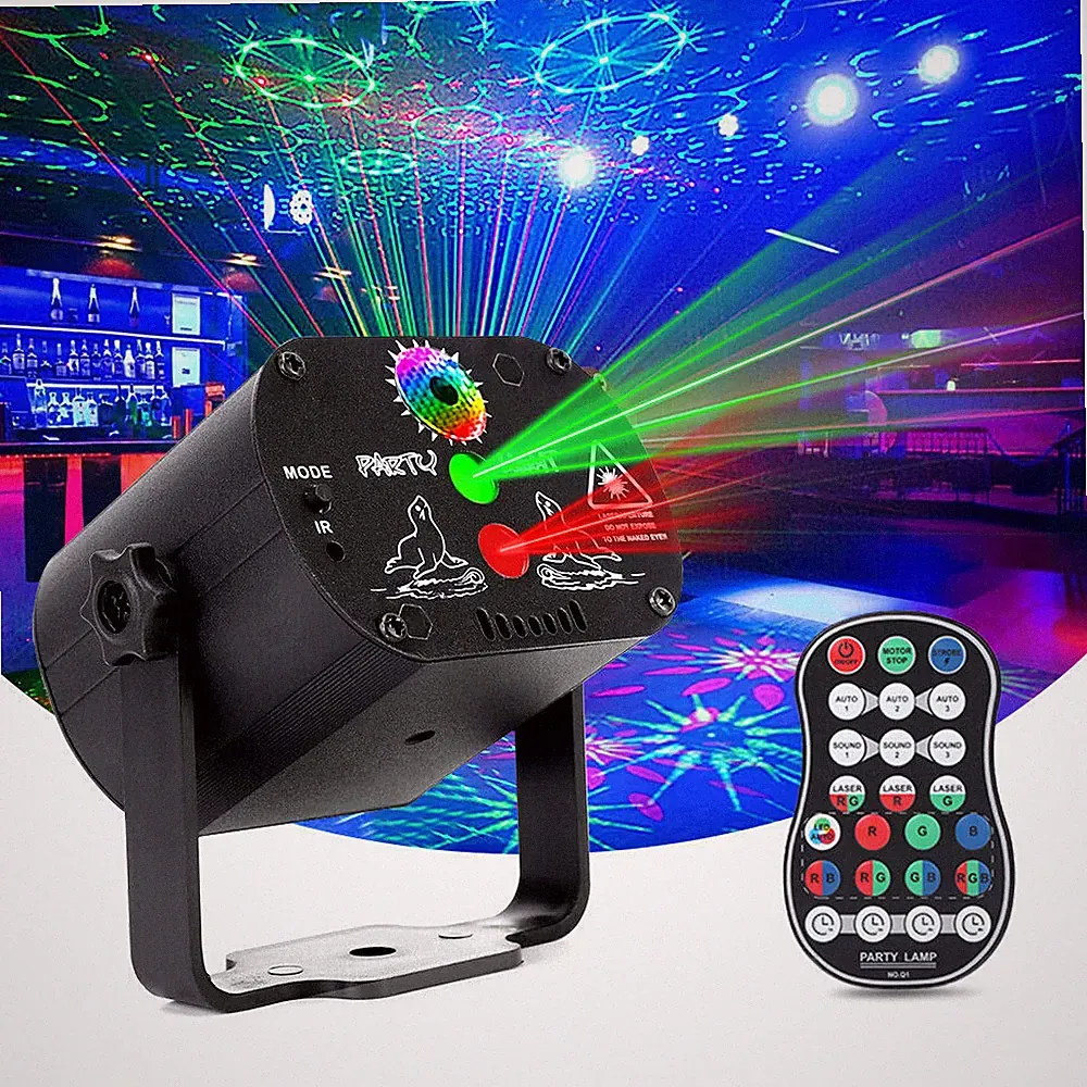 RGB Lichteffekt LED Laser Projektor Discolicht Partylicht DJ Lichter Party USB