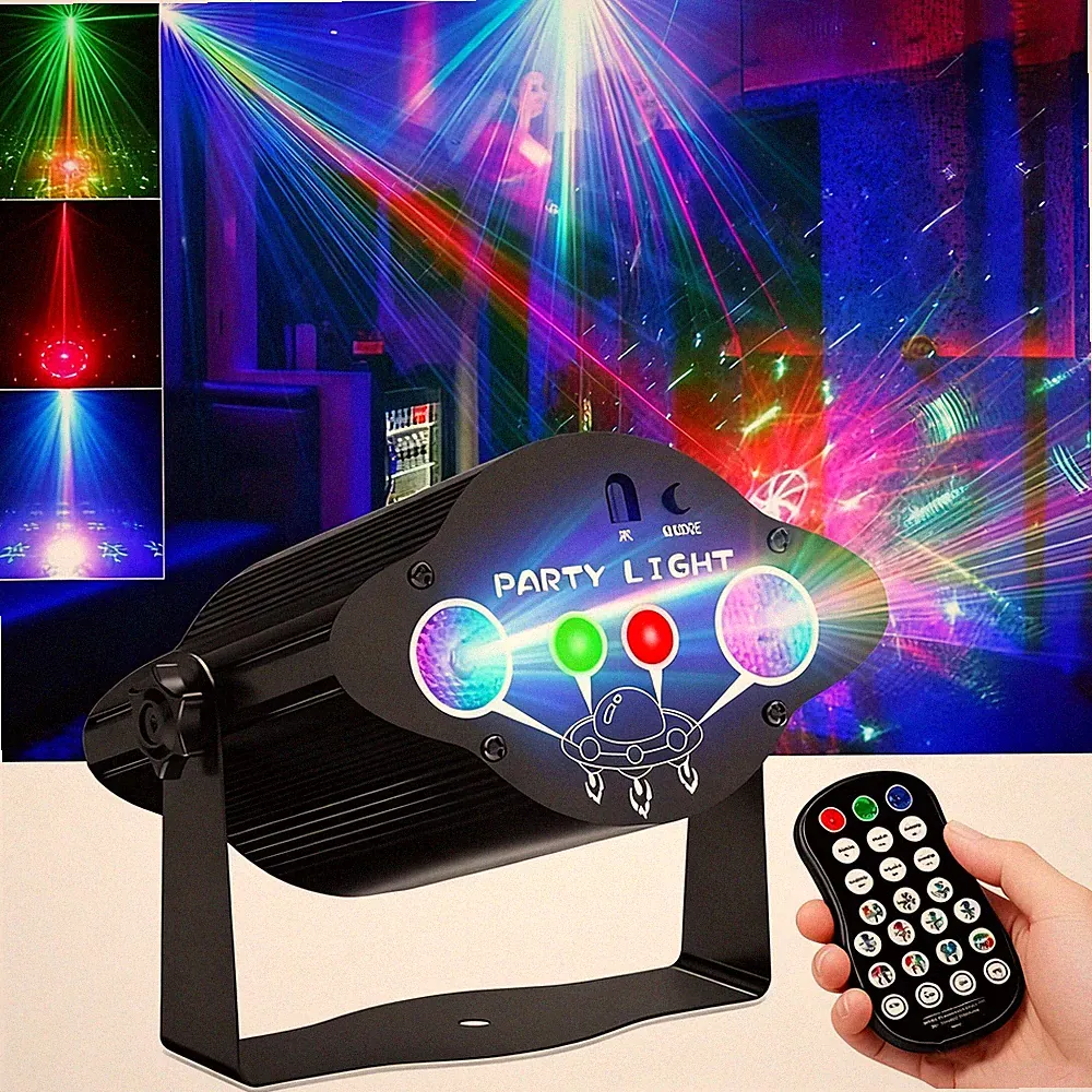 RGB UV 480 Muster Sound Active LED Laser Projektor Lichteffekt Party Halloween