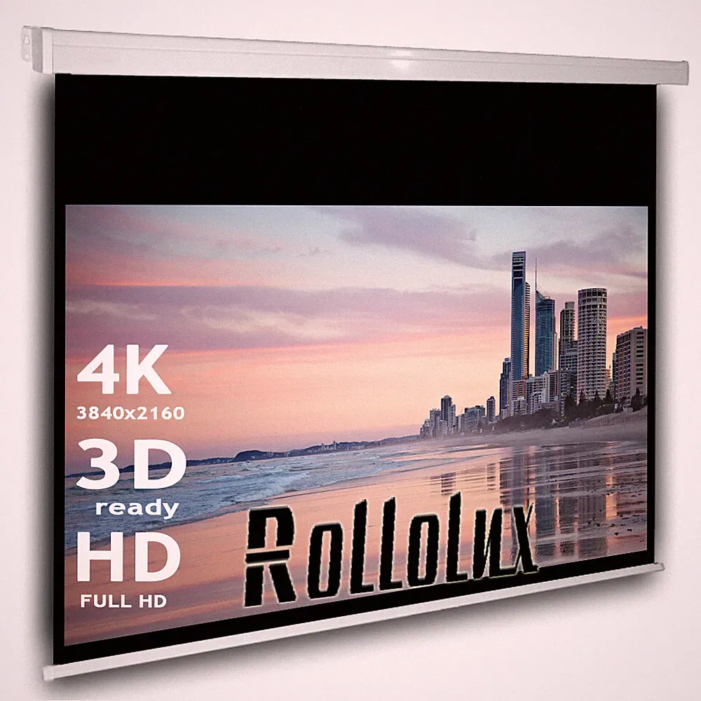 Rollolux Heimkino Beamer Rolloleinwand 244 x 177 (238x134)cm 16:9 HDTV 4K 108"
