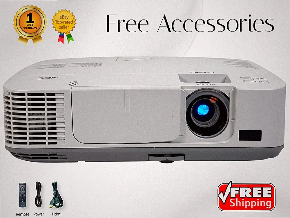 Runderneuert NEC NP-M260X 3LCD Projektor 4K 2600 Lumens HDMI + 1 Jahr Garantie