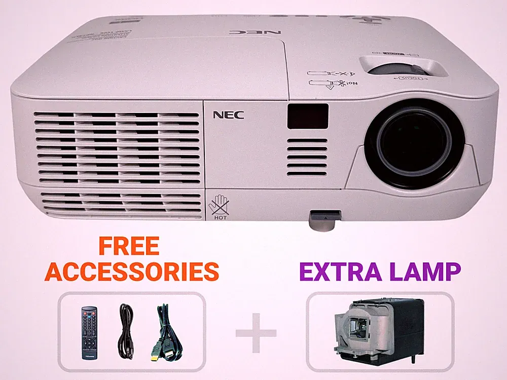 Runderneuert - NEC NP-V311X DLP 4K Projektor Heimkino W / Paket +Extra Lampe
