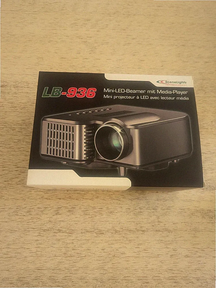 SceneLights Beamer LB-936 Mini LED Beamer mit Media Player