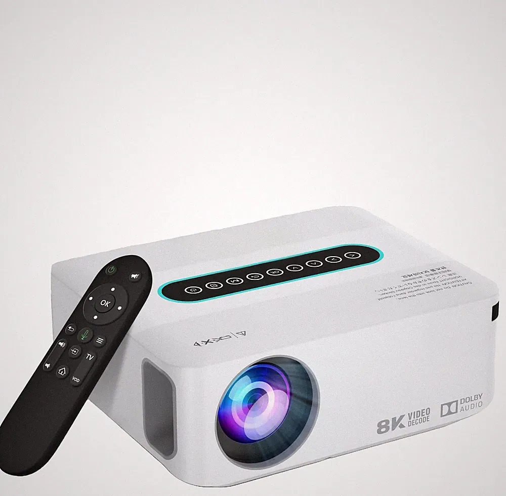 Smart Beamer 1080P mit 4K/8K Support, 5G WiFi & Bluetooth (Weiß)