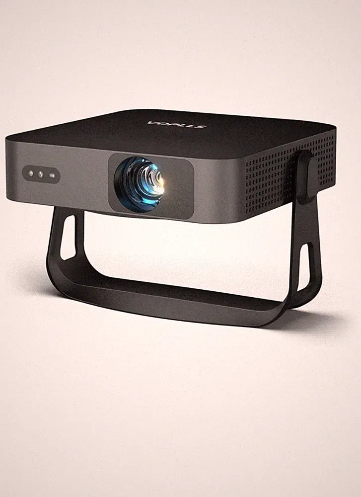 Smart Beamer【360° Drehbar/Autofokus/Trapezkorrektur】 Mini Beamer 4K Unterstützt