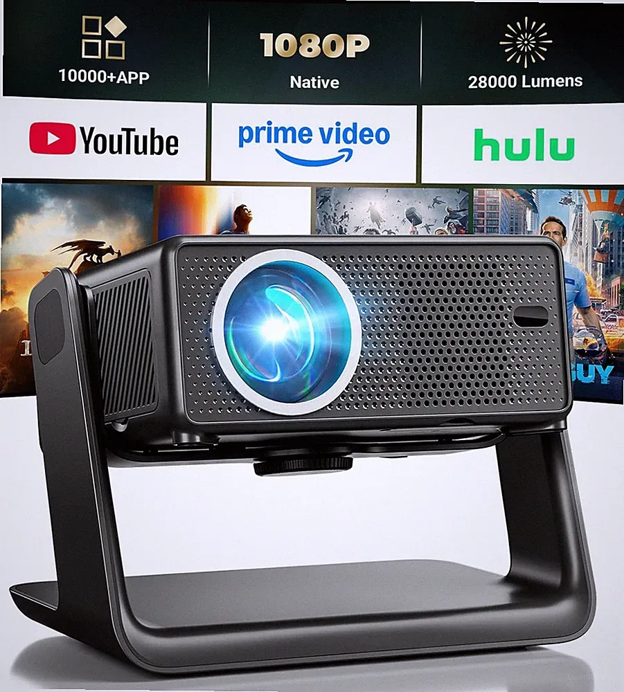 Smart Beamer 4K Native 1080P Netflix WLAN6 Bluetooth 28000LM Autofokus Keystone