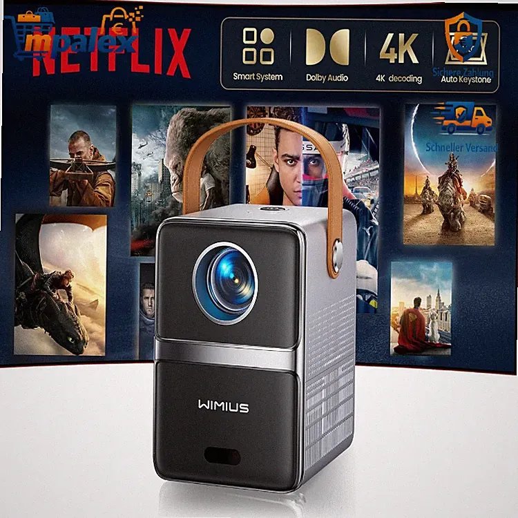 Smart Beamer P61 PRO 4K WiFi6 1080P Full HD