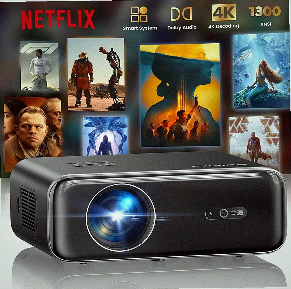 Smart Beamer P62 Pro 4K WiFi Bluetooth 1300 ANSI Lumen