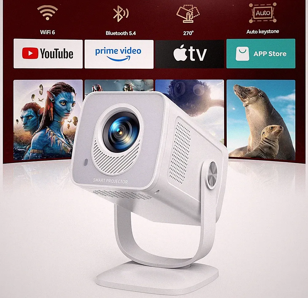 Smart Beamer TP2 4K 1080P WiFi 6 Bluetooth 5.4 Trag
