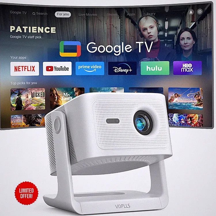 Smart Beamer VOPLLS G3 4K Heimkino WiFi6 Bluetooth HDR10