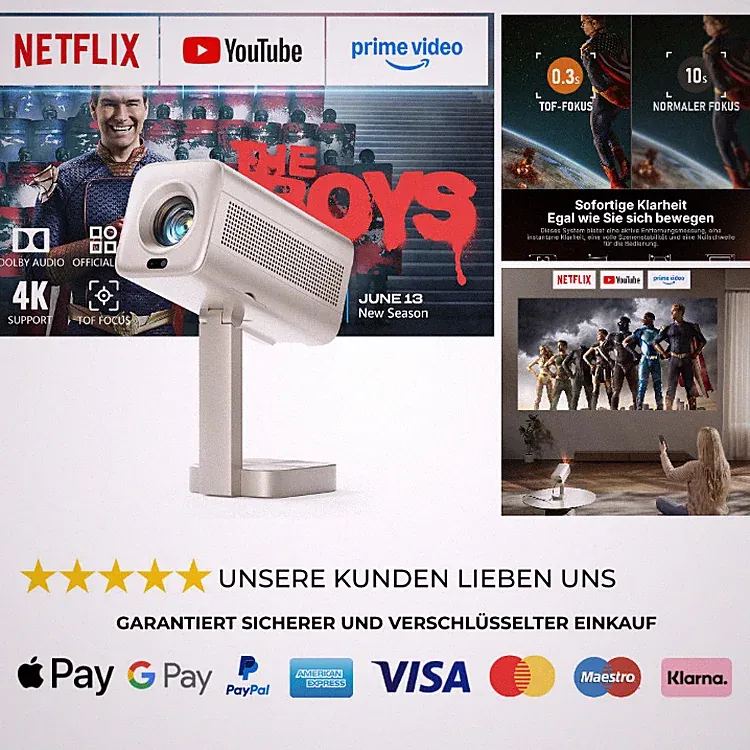 Smart Mini Beamer 4k Heimkino