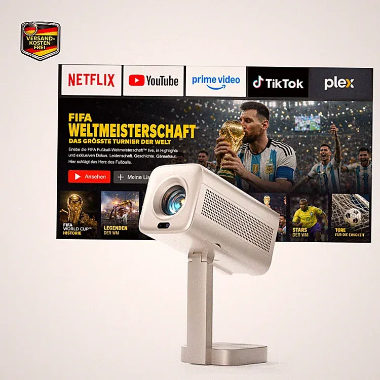 Smart Mini Beamer 4k WiFi6 Bluetooth 28000 Lumen Projektor 21