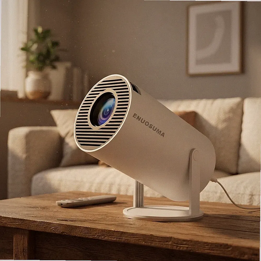 Smart Mini Projektor - 200 ANSI Lumen, Android 11, automatische Trapezkorrektur
