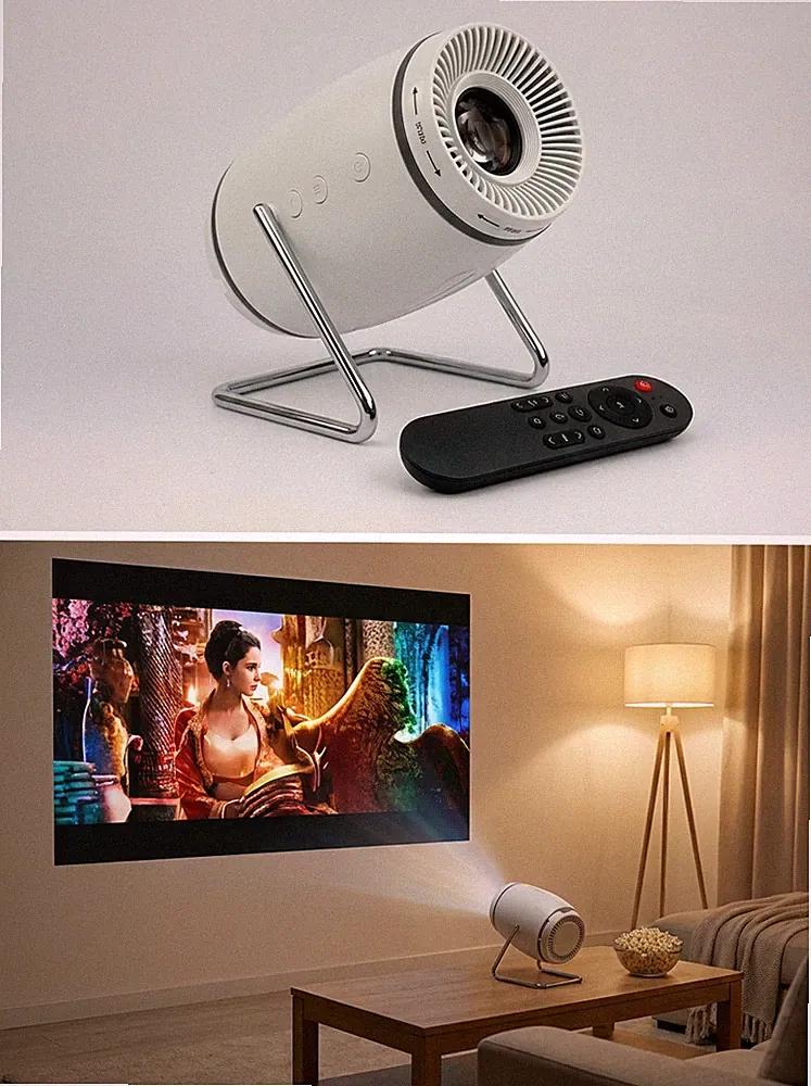 Smart Mini Projektor P2 4K Beamer WiFi 6 Bluetooth Home Cinema 130 Zoll