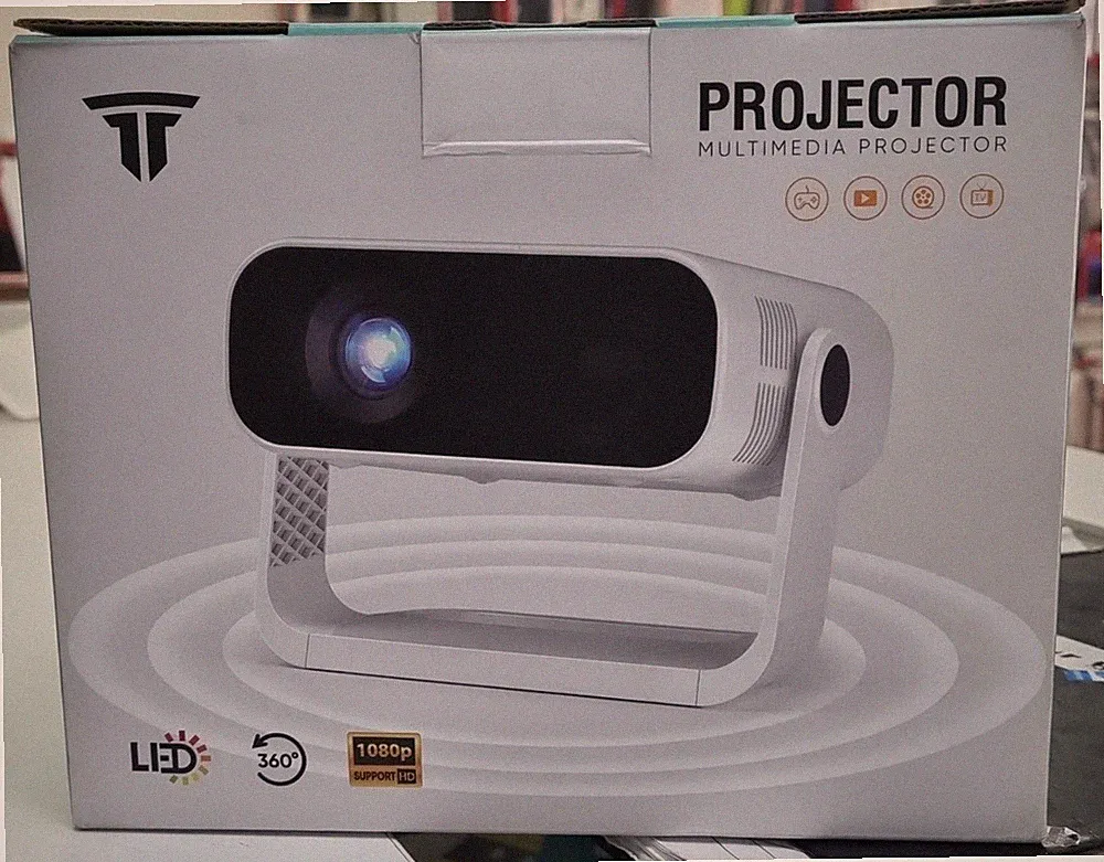 Smart Projektor integrierte Apps, Android 14, Native 1080P 4K unterstützt WiFi -2026